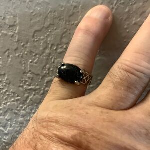 Black stone ring Bogo